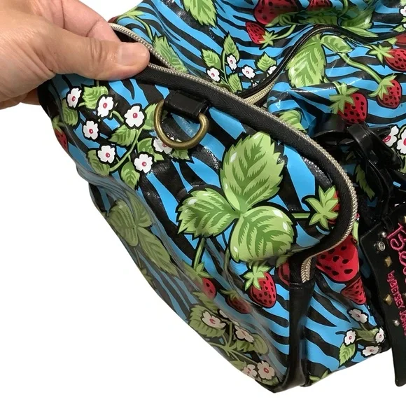 Betsey Johns Betseyville Strawberry Floral Handbag Vintage - Picture 5 of 11